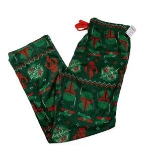 Star Wars Christmas Pajamas Mens Pants Large Green print L